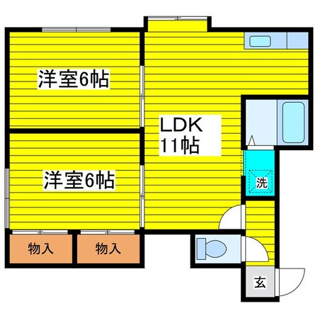 伏古5条4丁目 徒歩4分 2階の物件間取画像